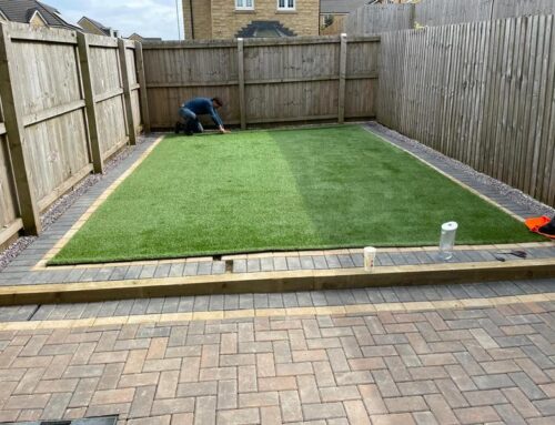 Small Garden Patio and Artificial Grass Project in Burnley
