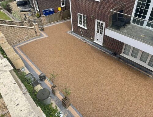 Large Resin, Driveway with Block Edging Project in Blackburn