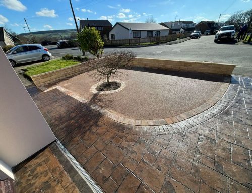 Resin Bound Driveway with Dwarf Wall in Haslingden