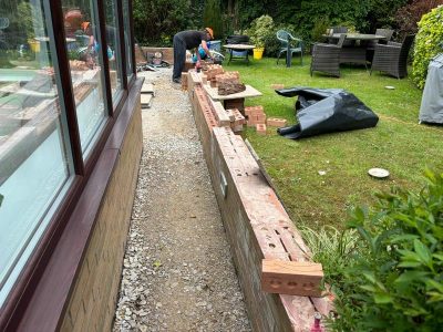 burnley patio fence brickwork drainage 11