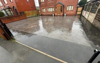 imprinted concrete driveway fencing patio oldham 29