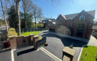 large tarmac driveway graite edging bolton 09