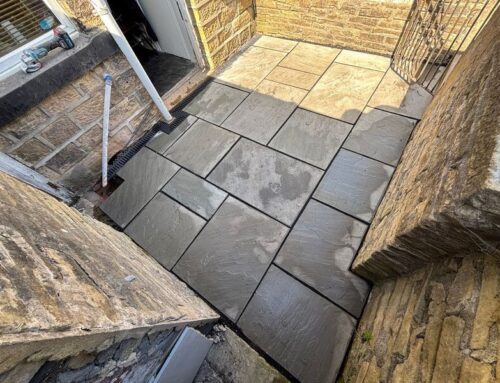 Indian Sandstone Patio & Drainage Repair | Keighley