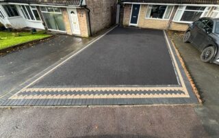 tarmac driveway with block paved border bury 18