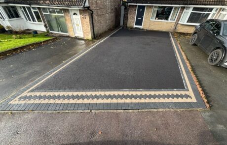 tarmac driveway with block paved border bury 18