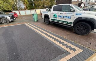 tarmac driveway with block paved border bury 20