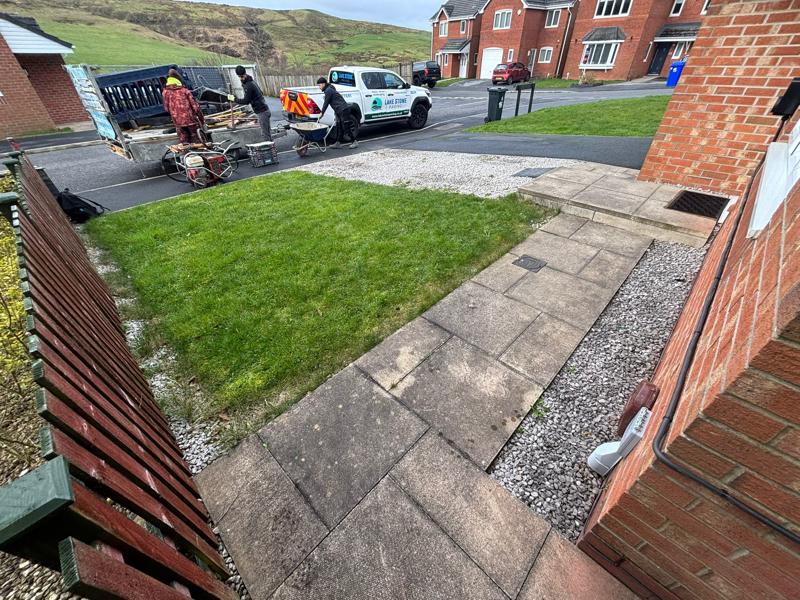 block paved driveway platform step bacup 17 block paved driveway platform step bacup 17