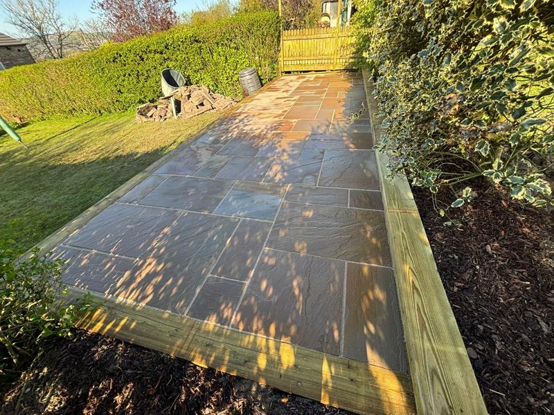 autumn indian sandstone patio rossendale 1