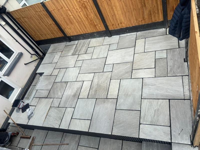 kendall grey indian sandstone patio burnley 13